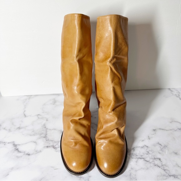 Free People Elle Block Heel Boot Size EU 41 Tan - Picture 10 of 16
